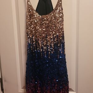 Sequin Ombre Midi Dress